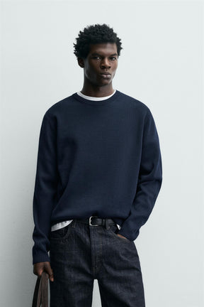 TEXTURED COTTON JUMPER - Image 2