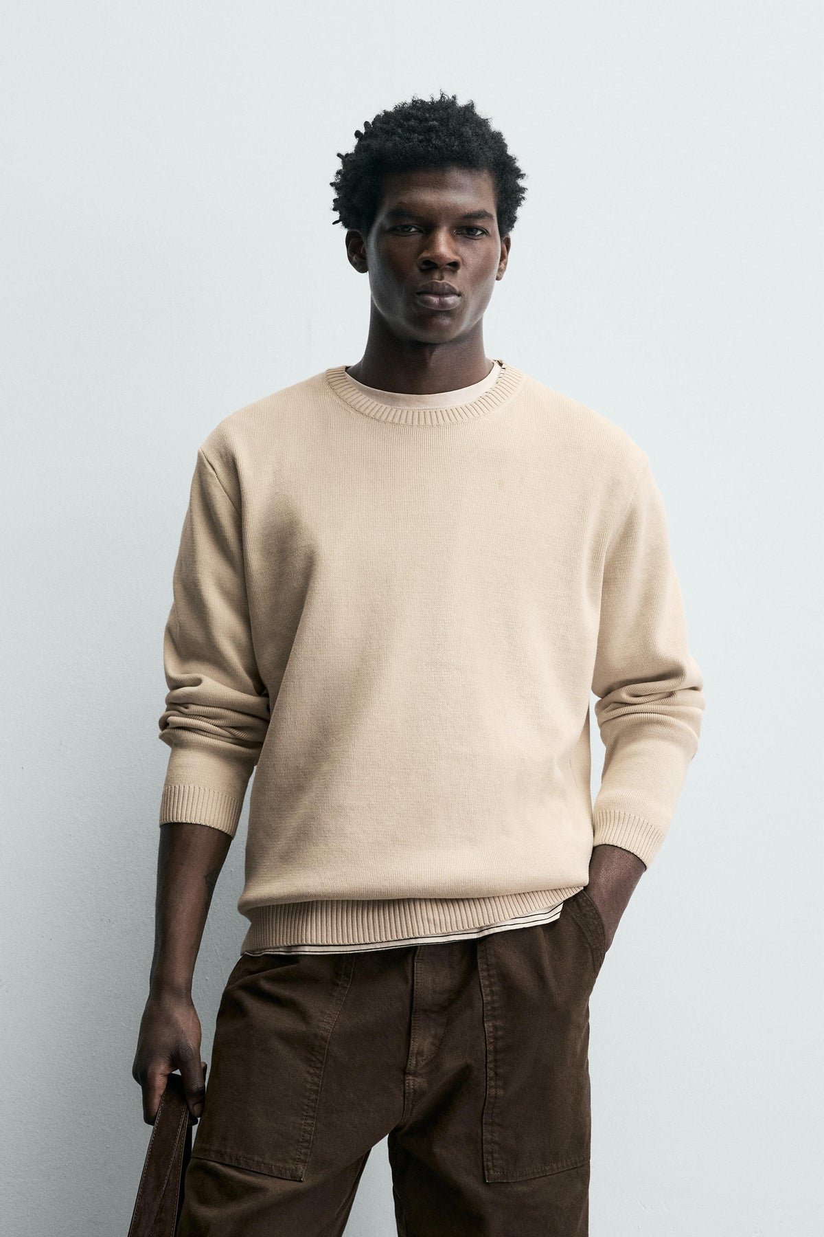Textured Cotton Pullover