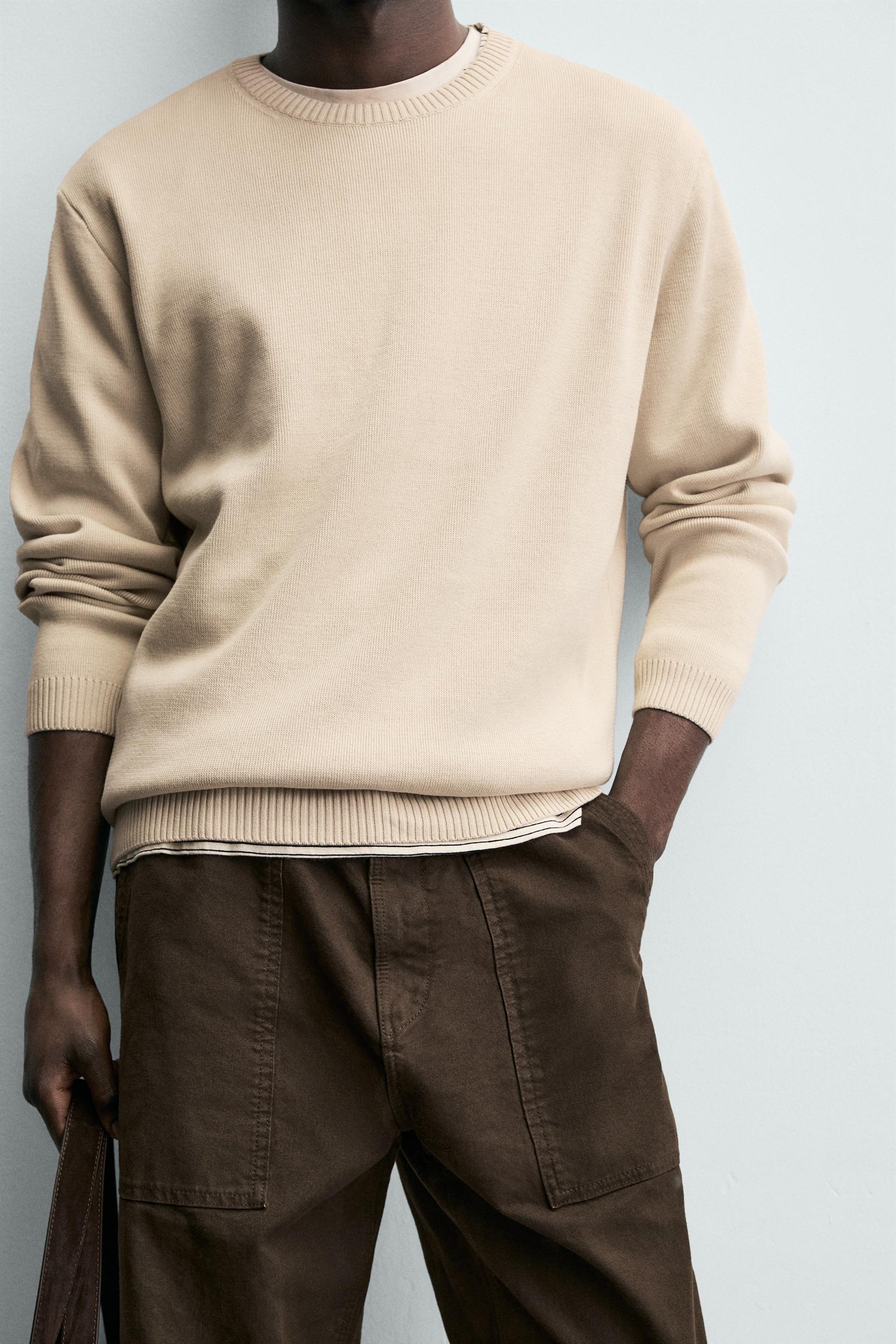 Textured Cotton Pullover