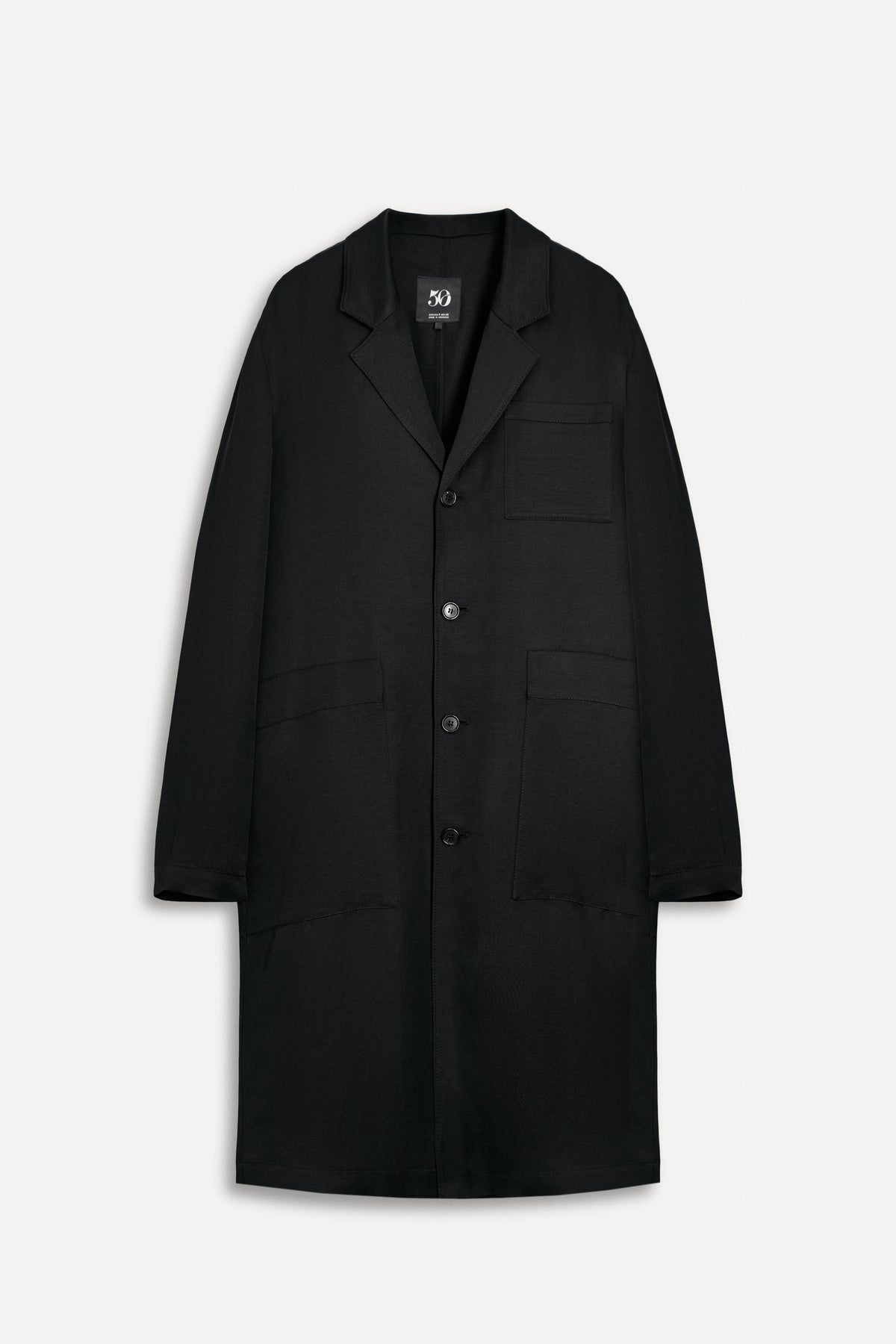 STRAIGHT LINEN BLEND COAT 50TH ANNIVERSARY - Image 1