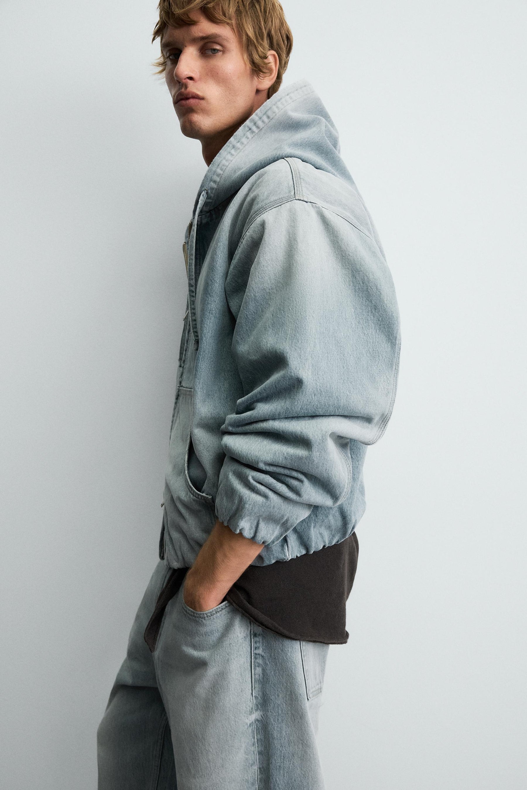 DENIM HOODIE JACKET - Image 6