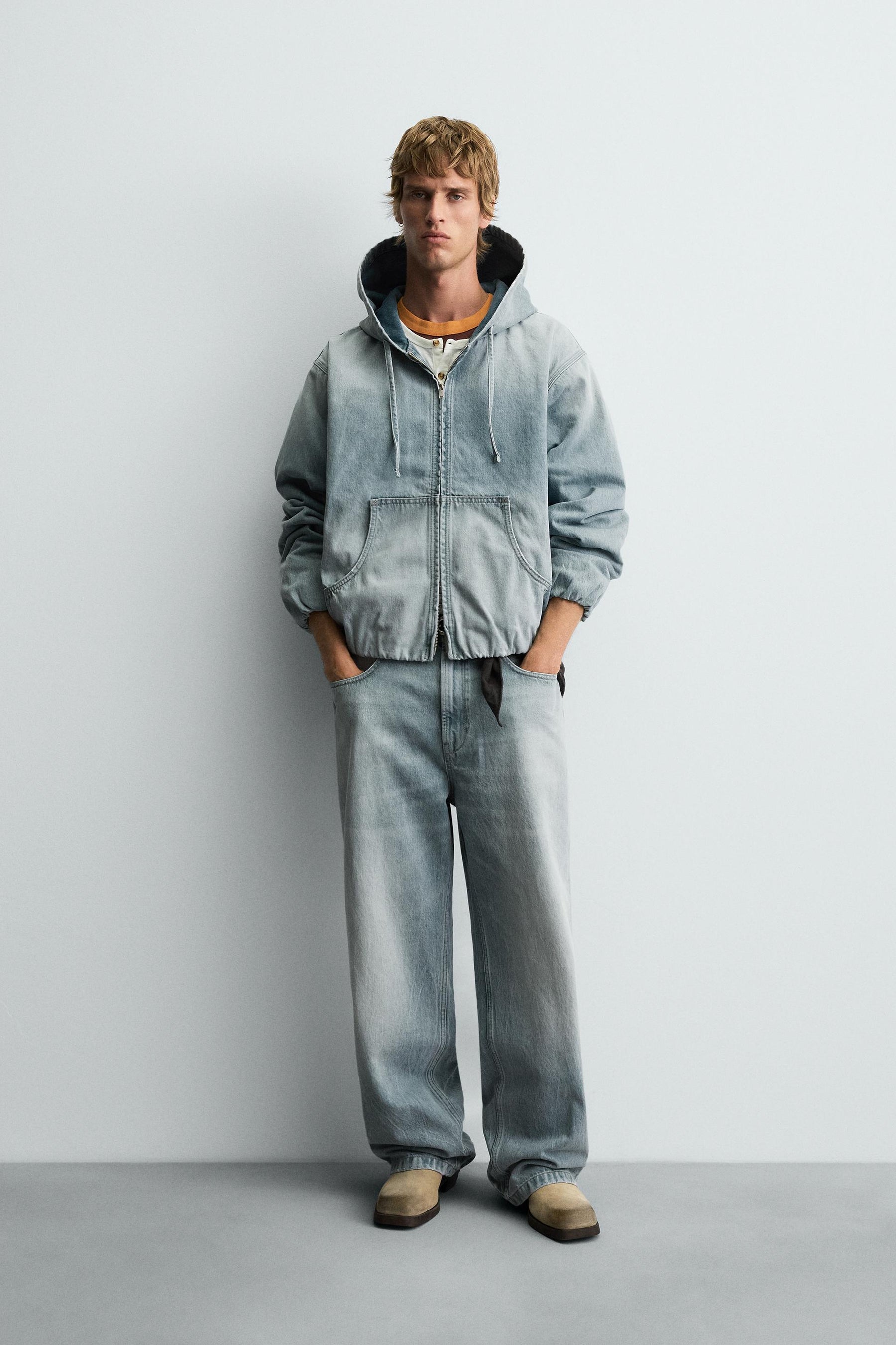 DENIM HOODIE JACKET - Image 1