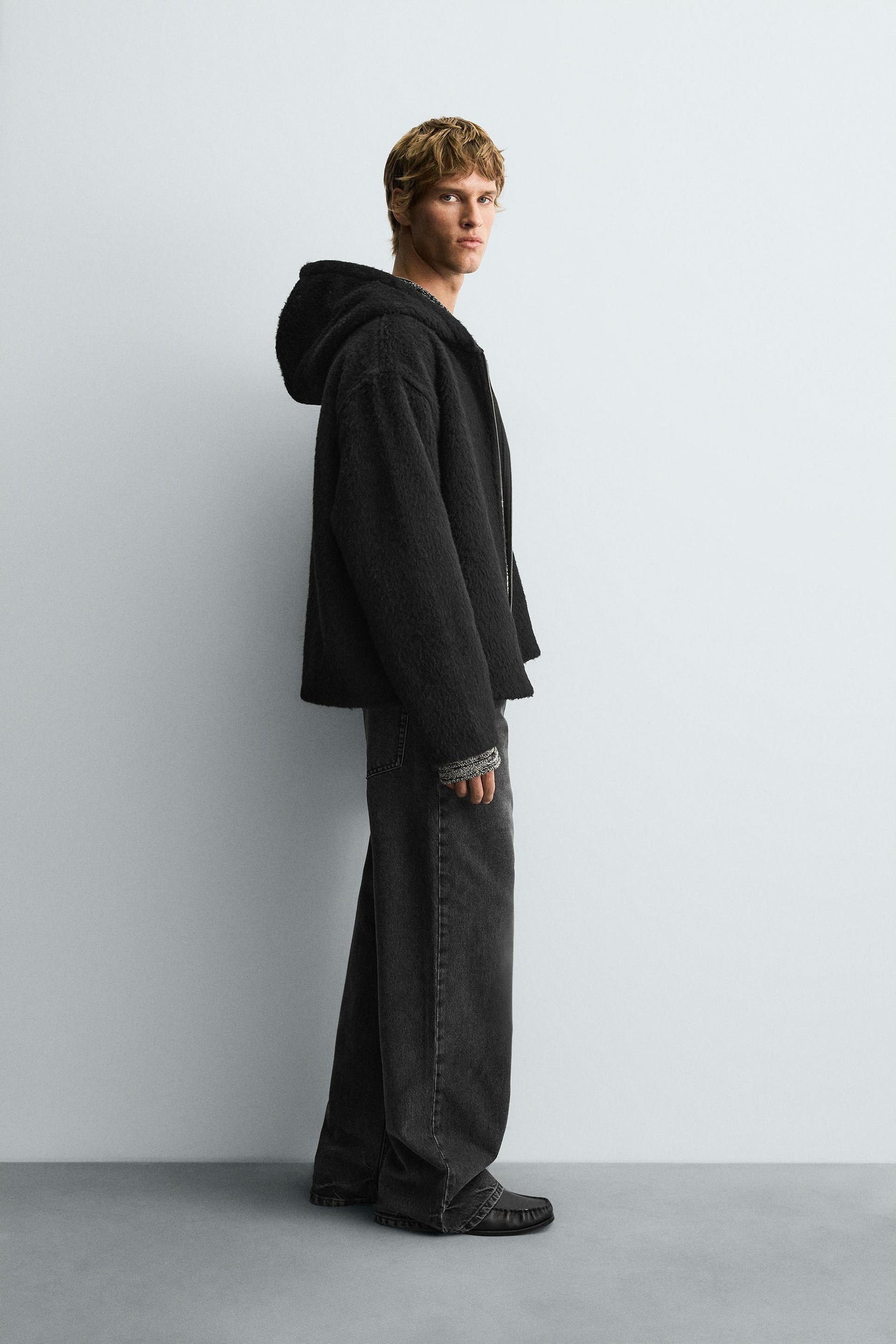 FAUX FUR HOODED OVERSHIRT - Image 4