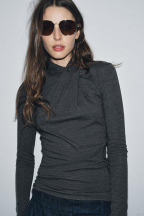 Draped Front T-Shirt