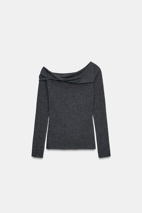 Asymmetric Neck Top