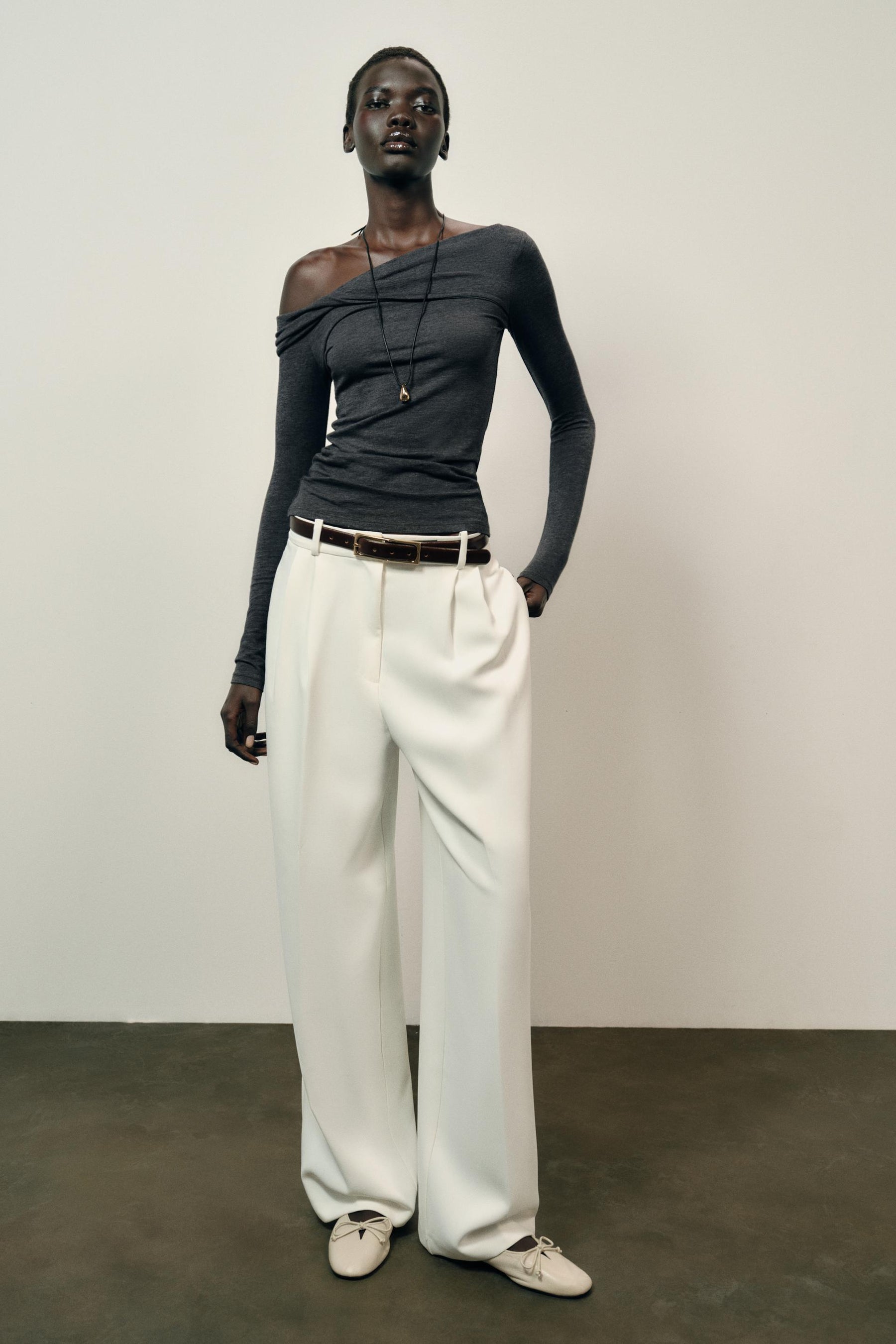 Asymmetric Neck Blouse