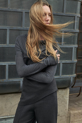 Draped Lyocell T-shirt