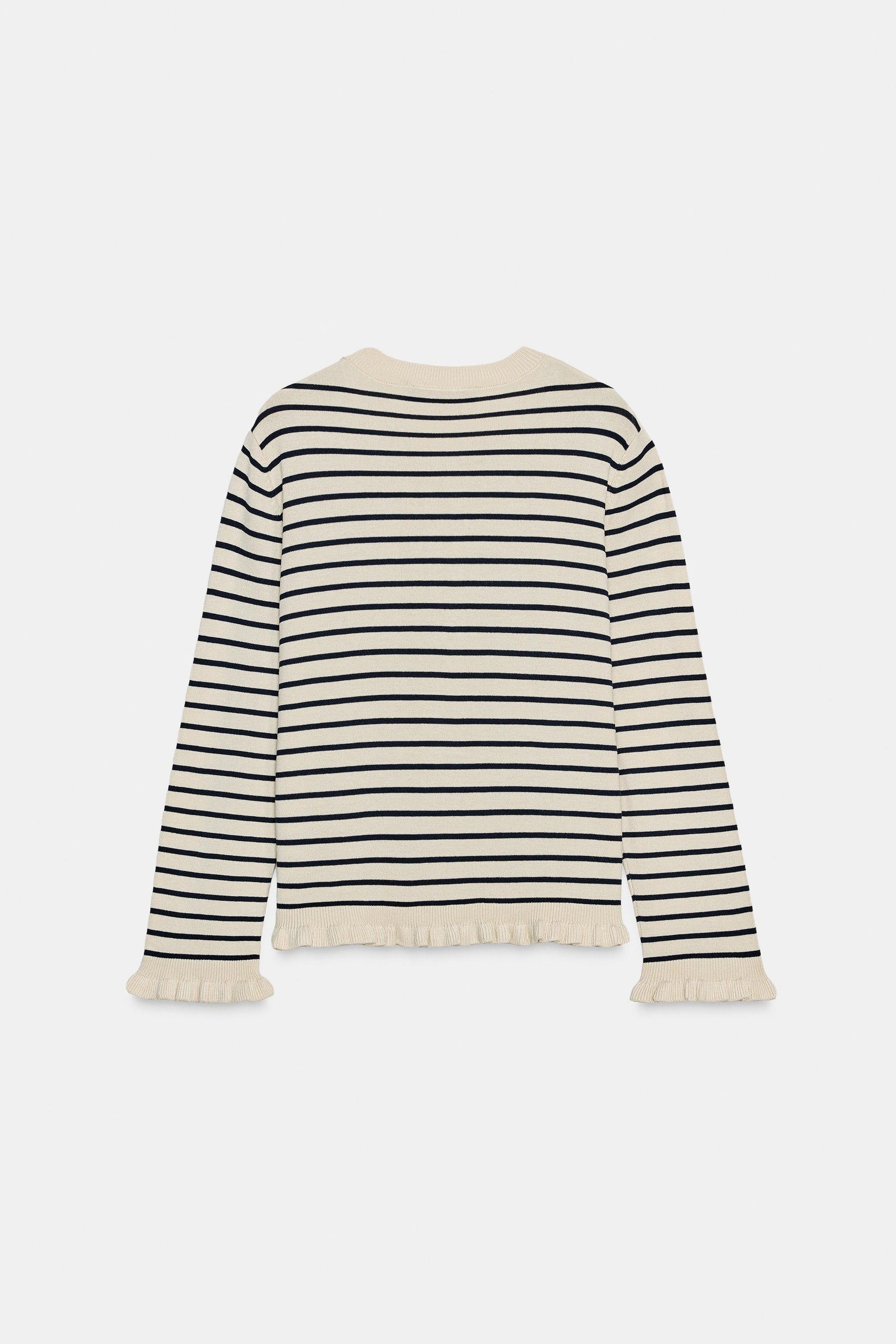 Ruffle Trim Cardigan