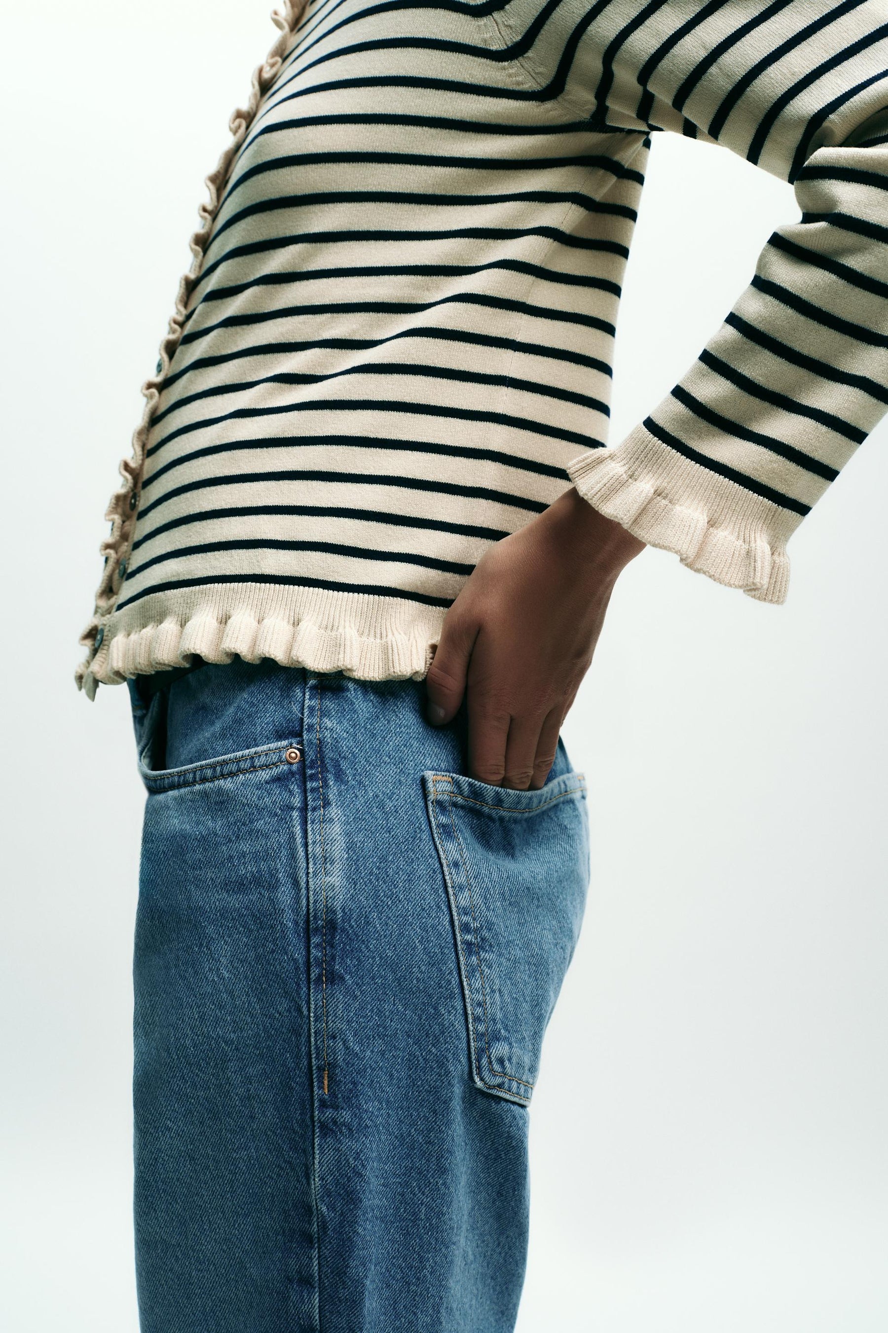 Ruffle Trim Cardigan