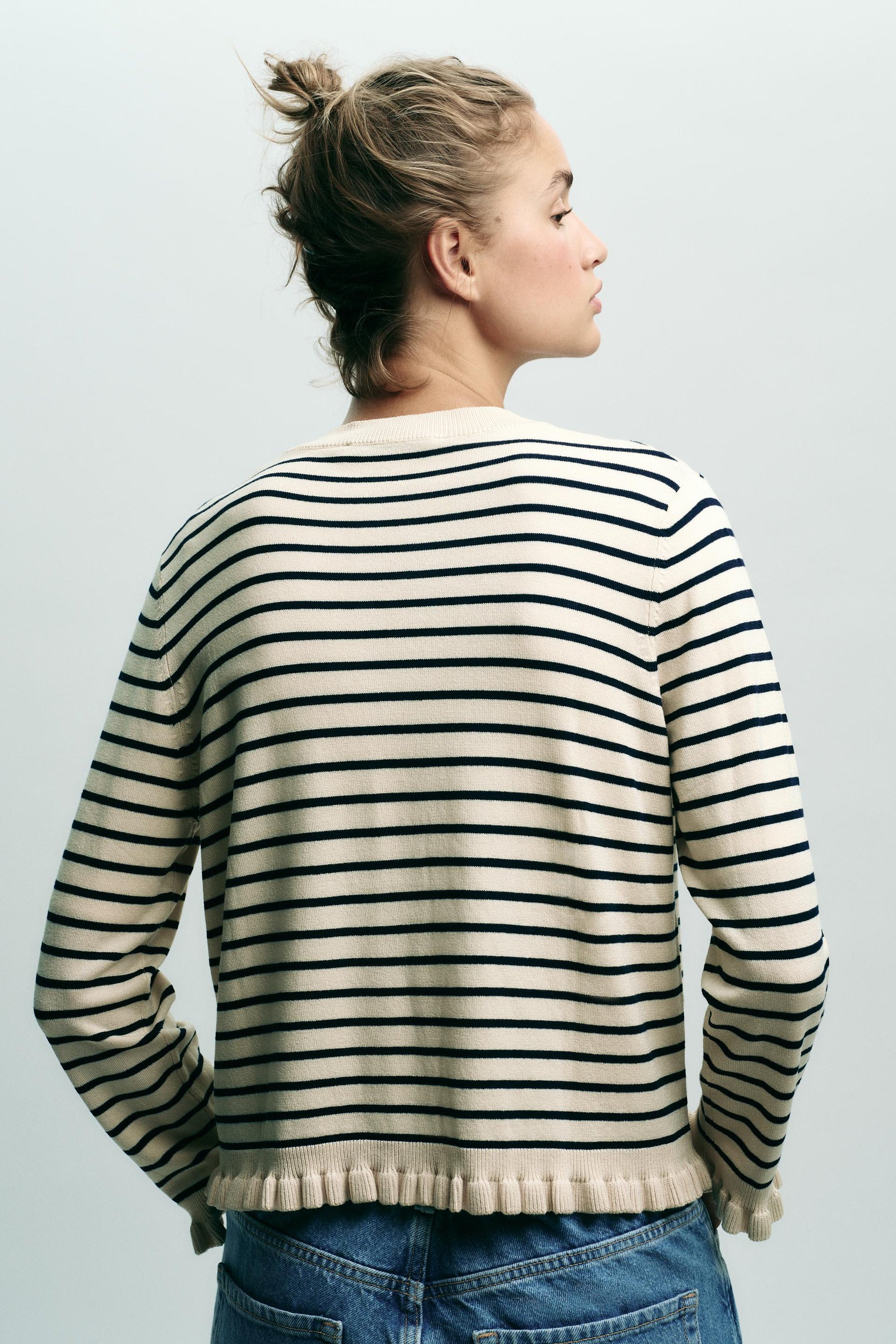 Ruffle Trim Cardigan