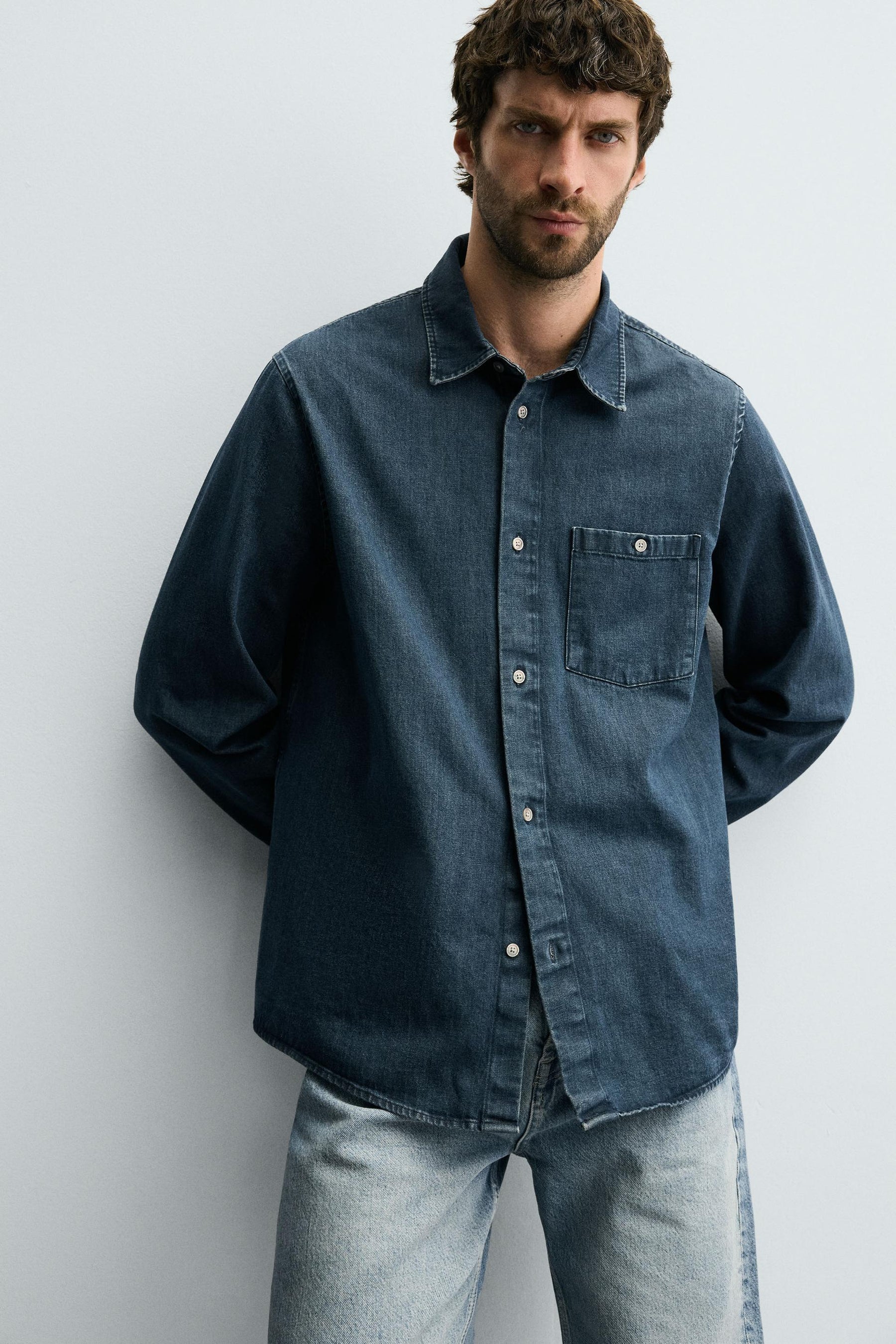 WASHED DENIM SHIRT - Image 5