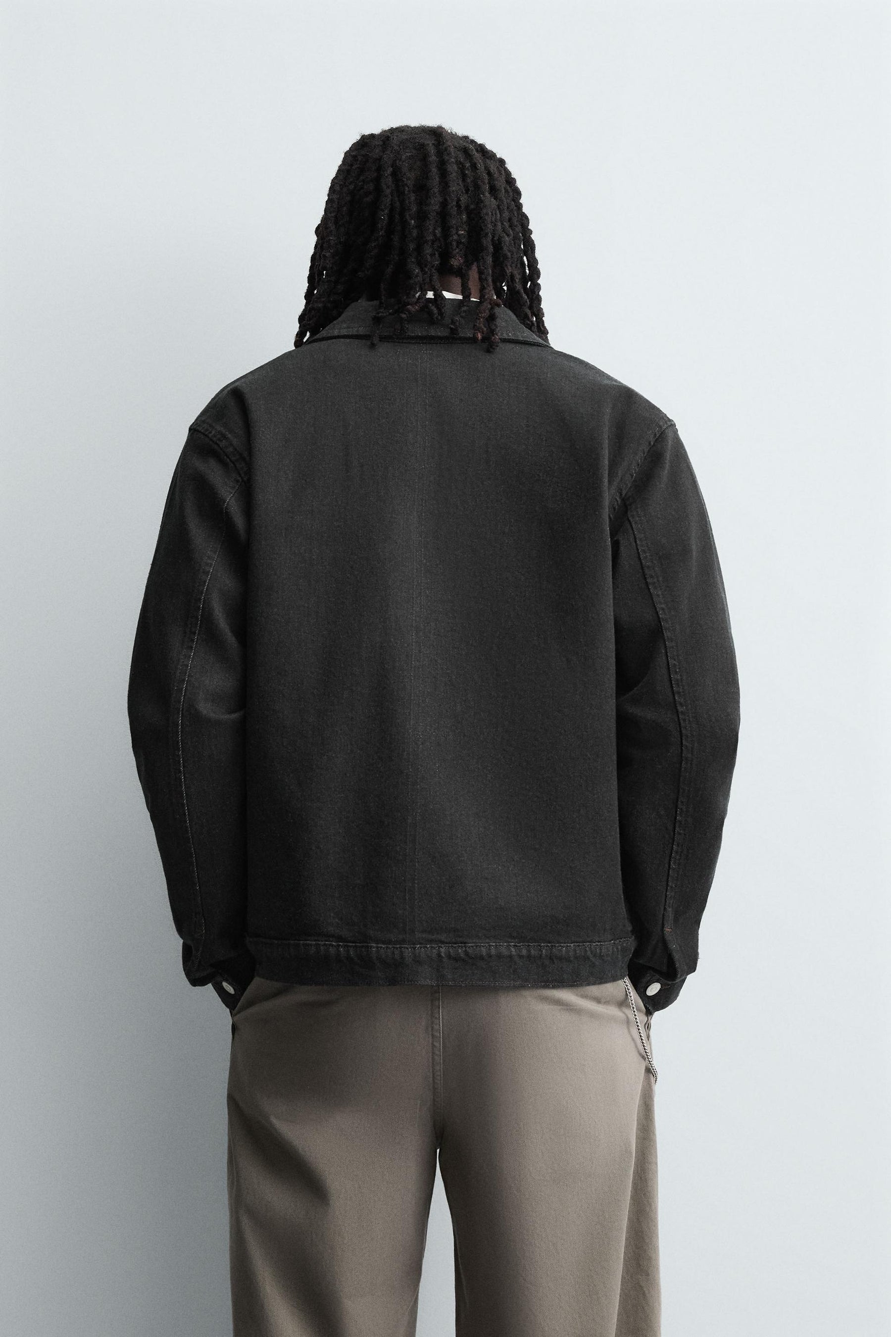 DENIM ZIP-UP OVERSHIRT - Image 3