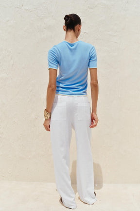 SHORT SLEEVE KNIT JUMPER WITH CONTRAST TRIMS - Image 6