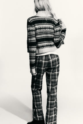 Jacquard Knit Cardigan