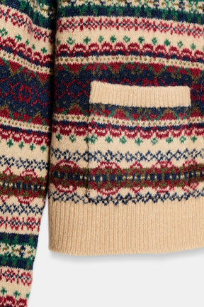 Jacquard Knit Cardigan