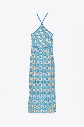 KNIT HALTER DRESS - Image 4