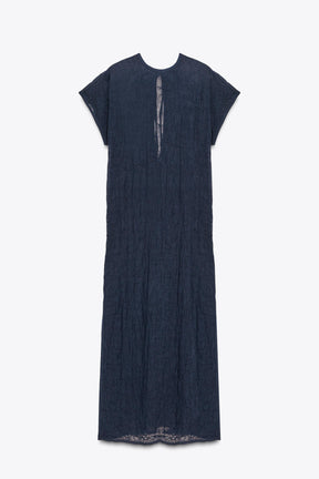 FINE KNIT CRINKLED MIDI DRESS - Image 6