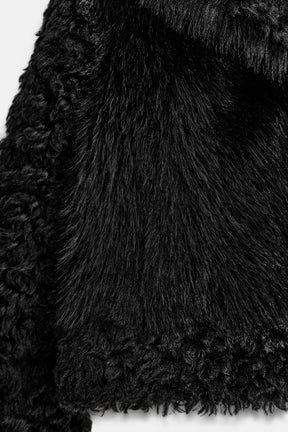 SHORT FAUX FUR COAT