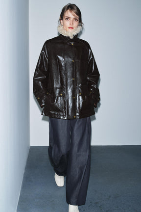 Faux Fur Collar Jacket