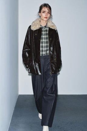 Faux Fur Collar Jacket