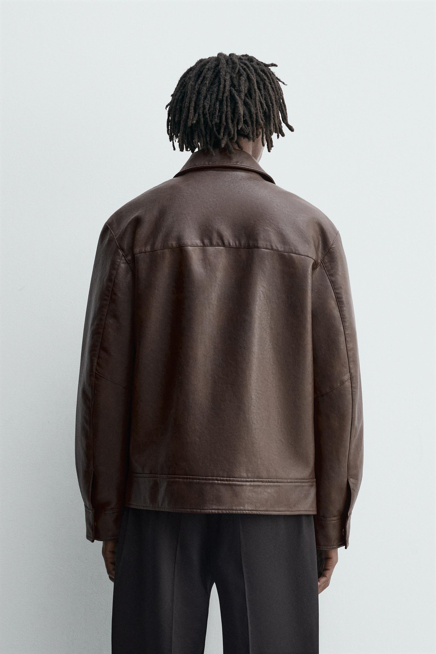 FAUX LEATHER OVERSHIRT - Image 3