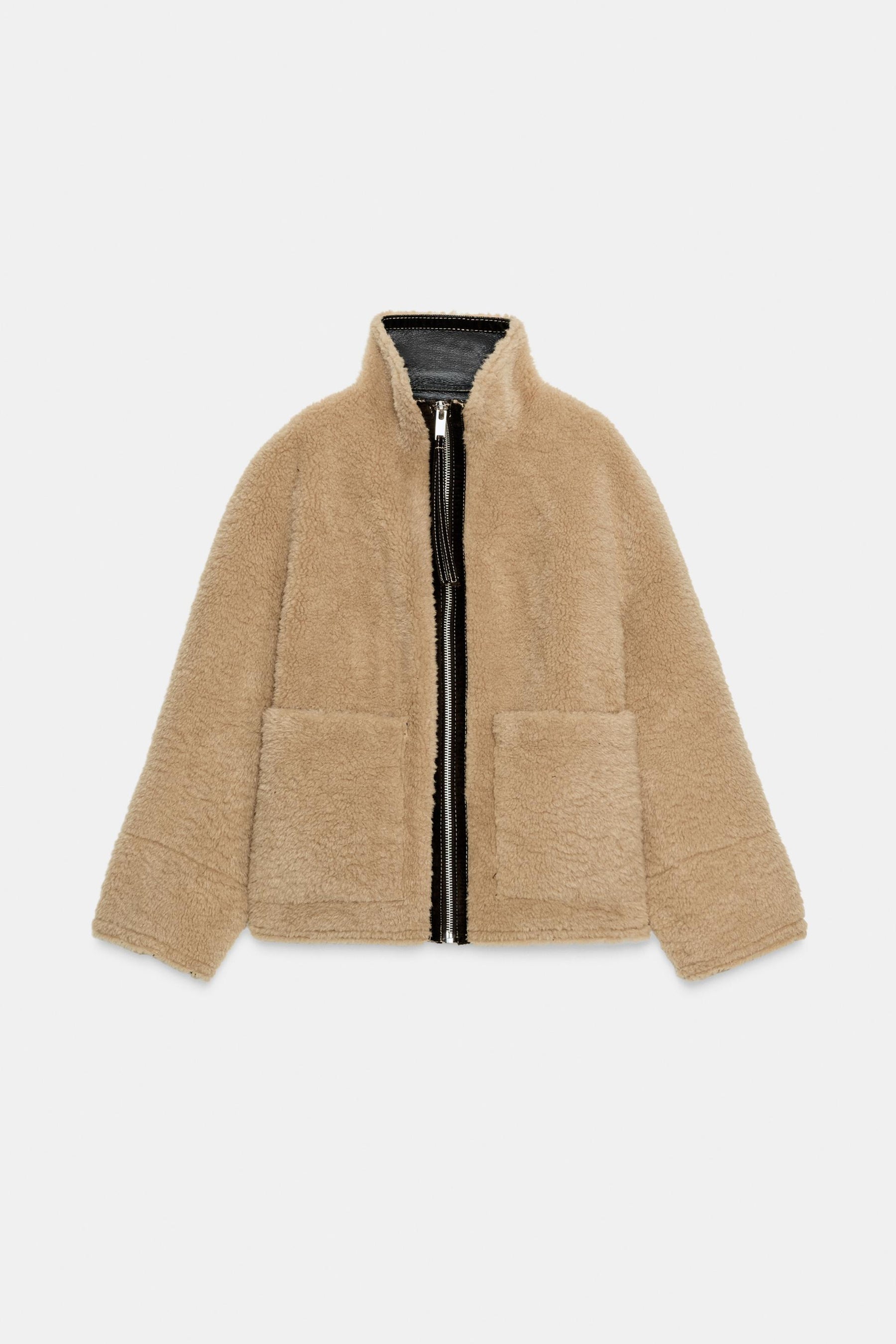 ZW COLLECTION FAUX SHEARLING DOUBLE-FACED JACKET - Image 7