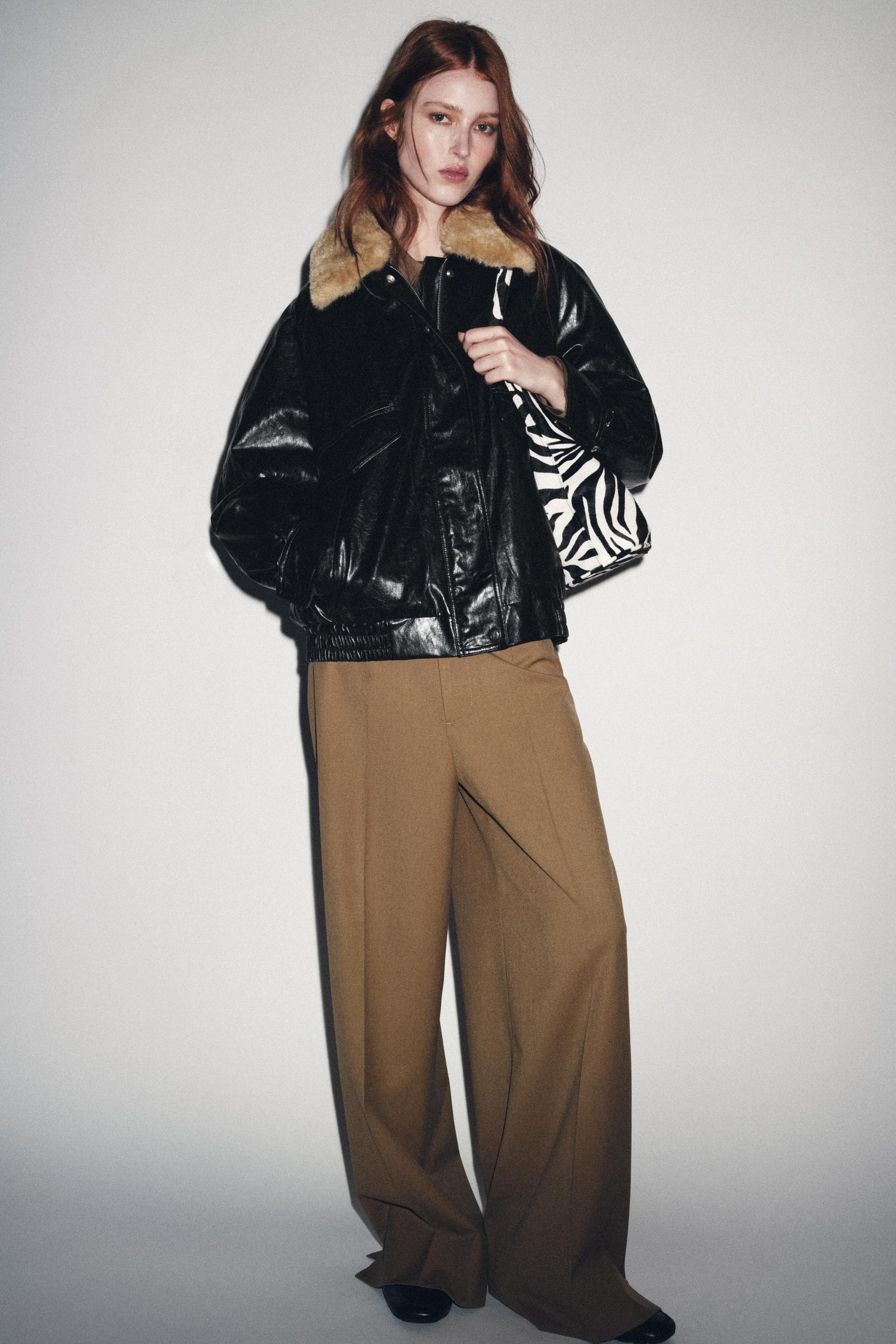 Faux Fur Collar Jacket