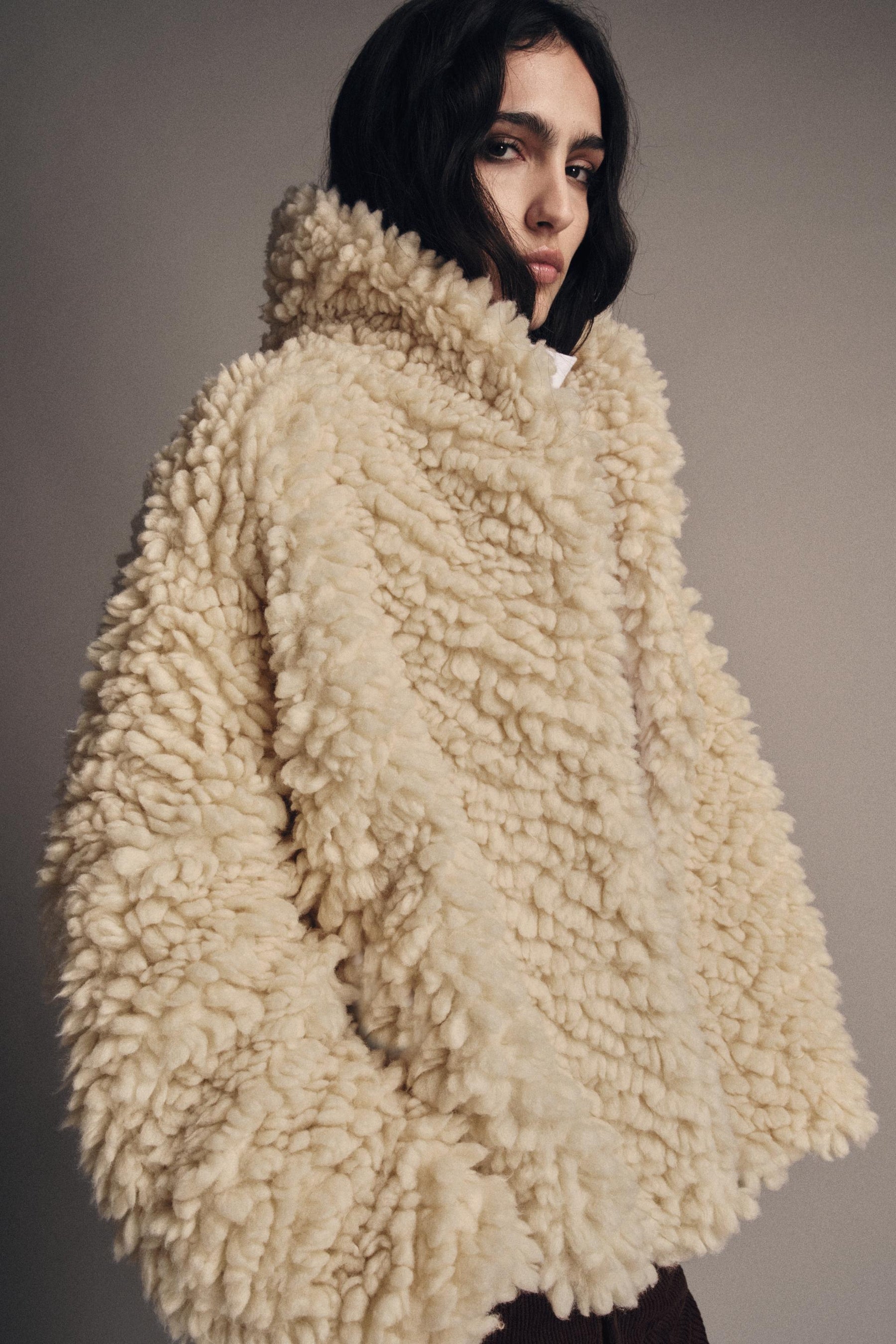 FAUX SHEARLING JACKET ZW COLLECTION - Image 5