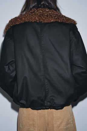 FAUX SHEARLING BOMBER JACKET ZW COLLECTION - Image 3
