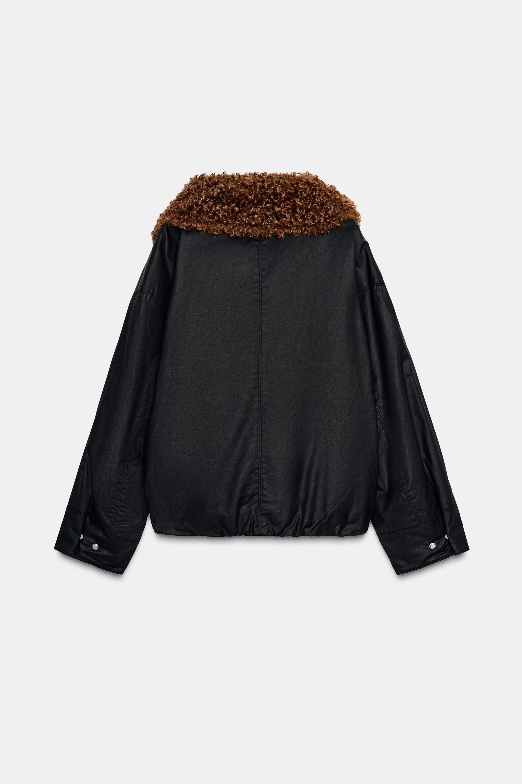 FAUX SHEARLING BOMBER JACKET ZW COLLECTION - Image 9