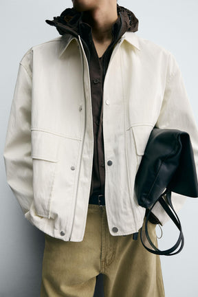 RELAXED FIT SHINY FINISH JACKET - Image 5