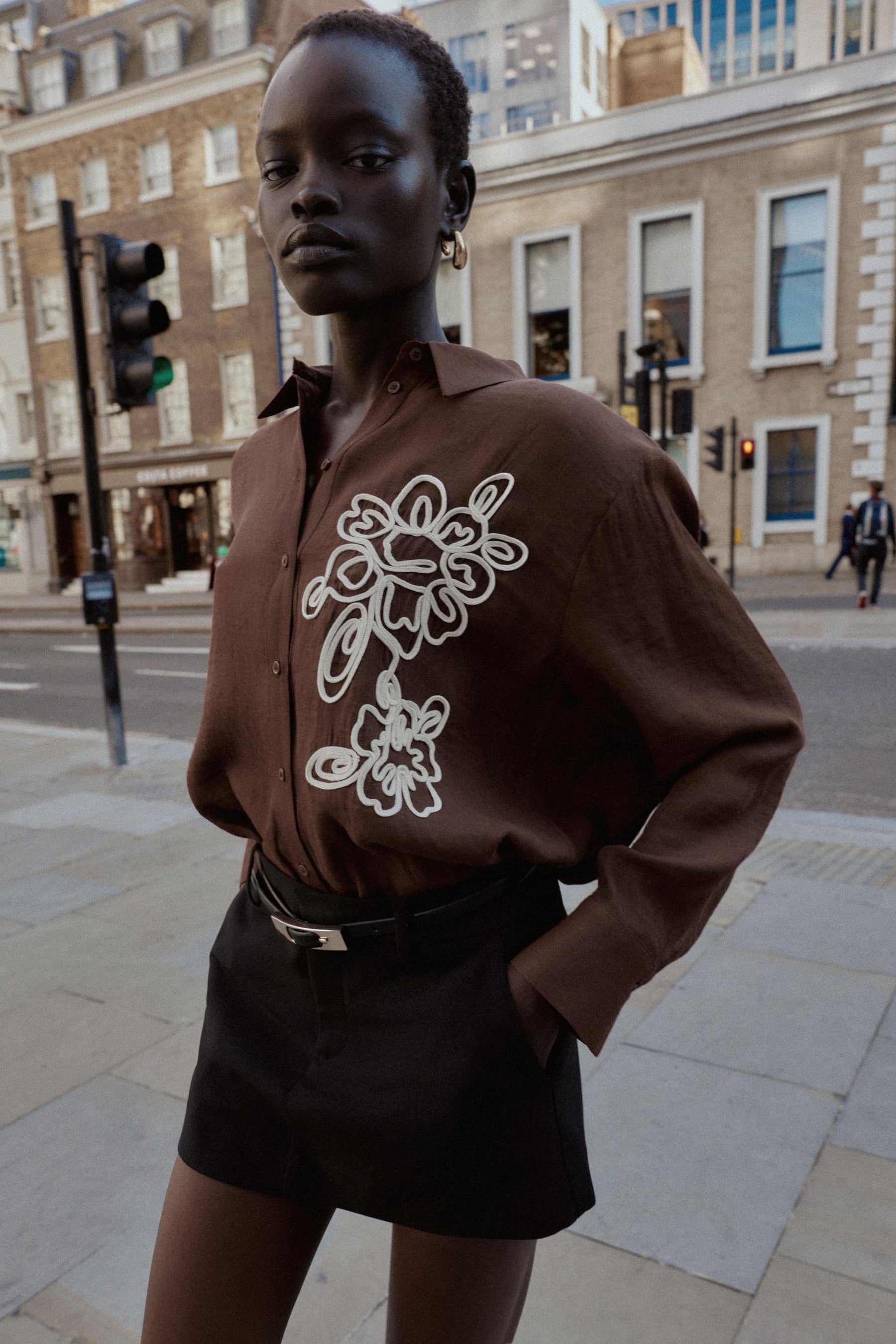 Textured Floral Shirt