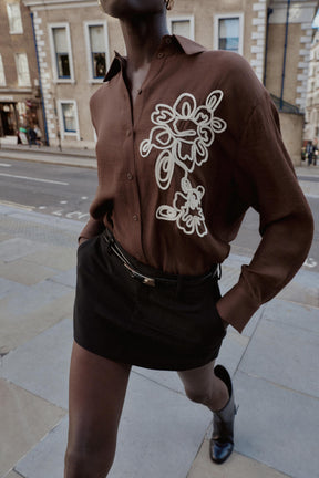 Textured Floral Shirt