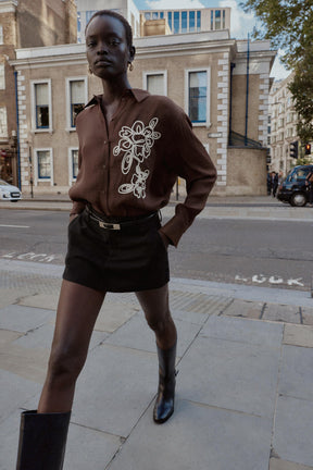 Textured Floral Shirt