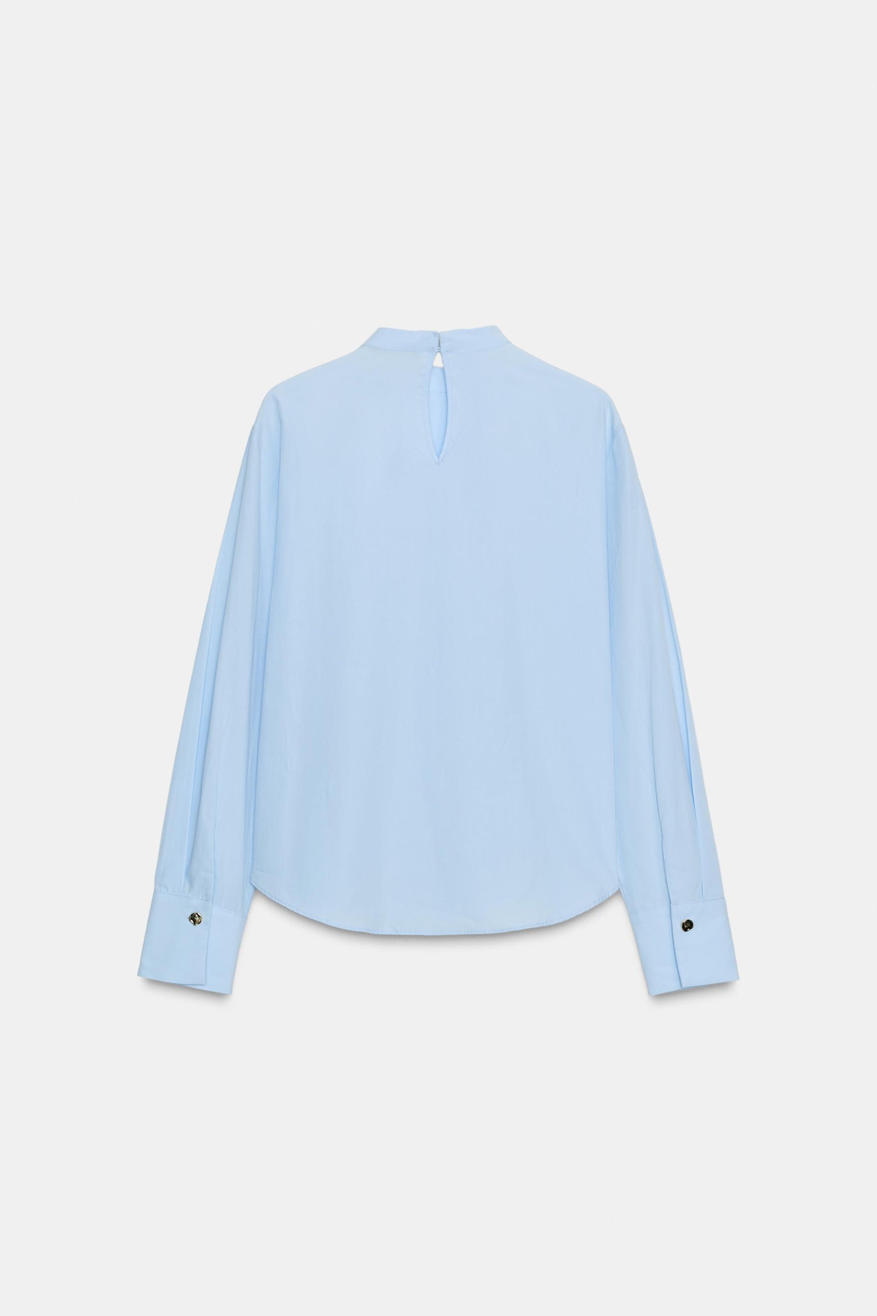 Bow Accent Poplin Blouse