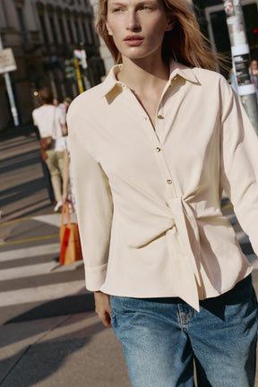 Knot-Waist Shirt