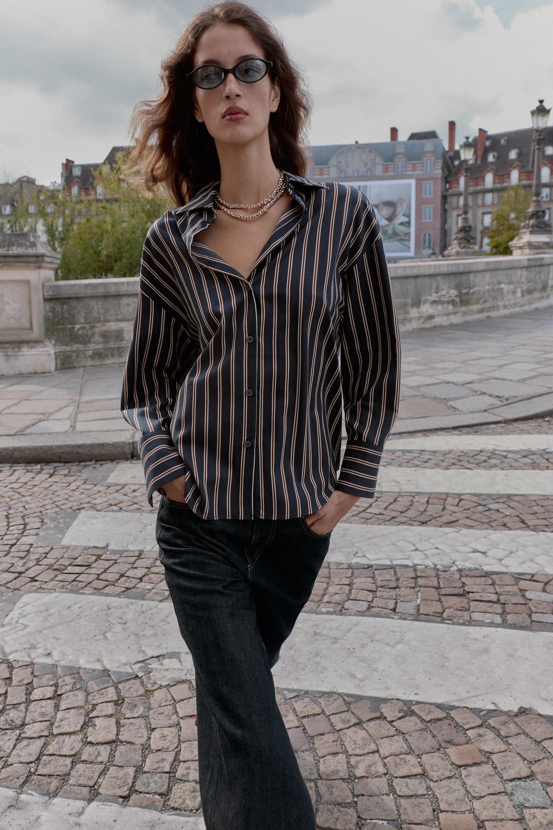 Striped cotton shirt