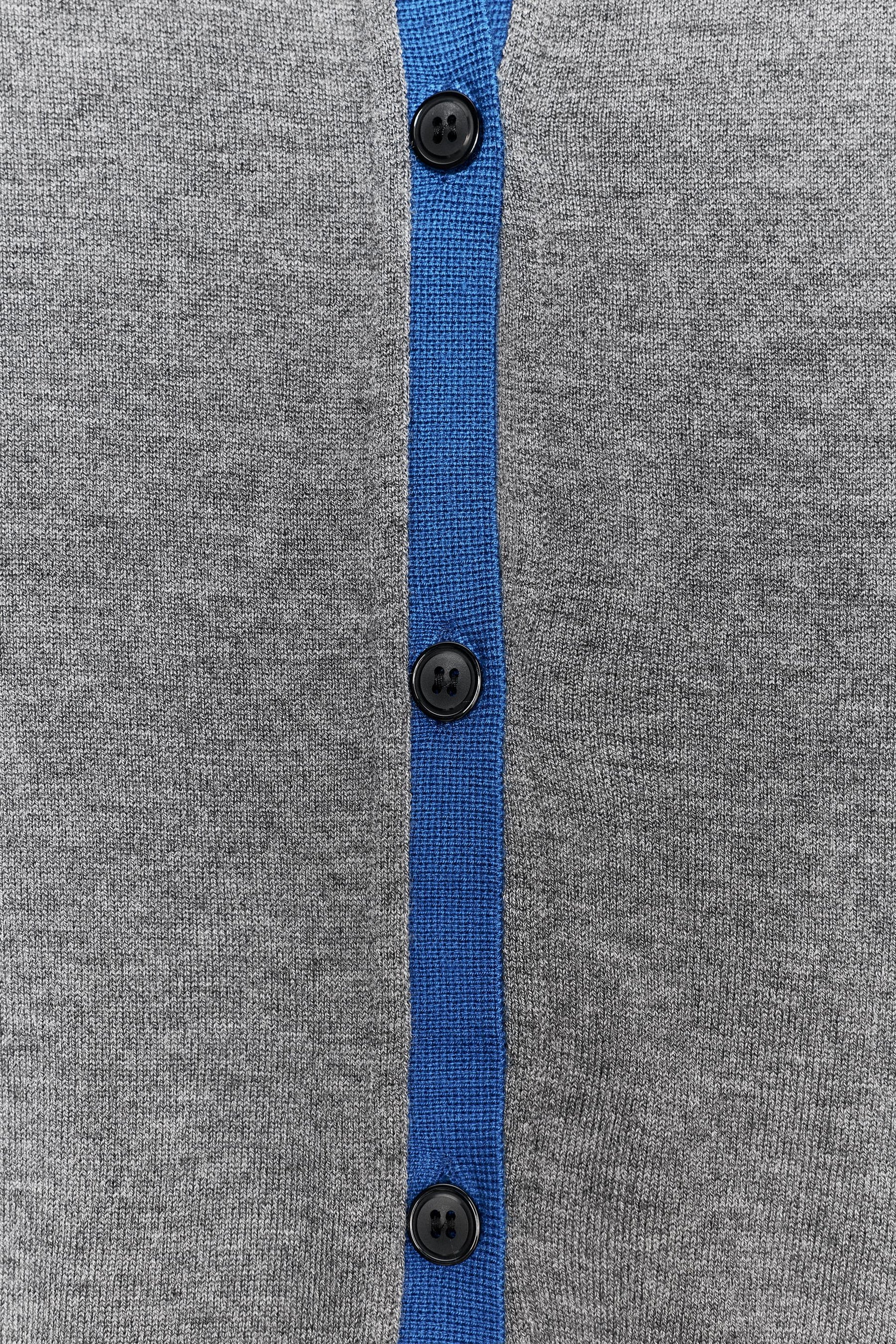 CONTRAST KNIT CARDIGAN