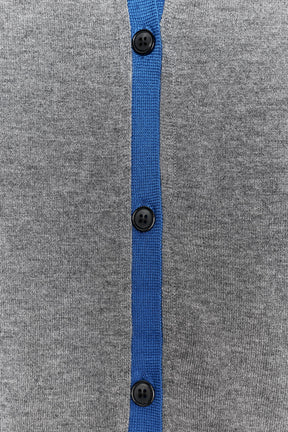 CONTRAST KNIT CARDIGAN