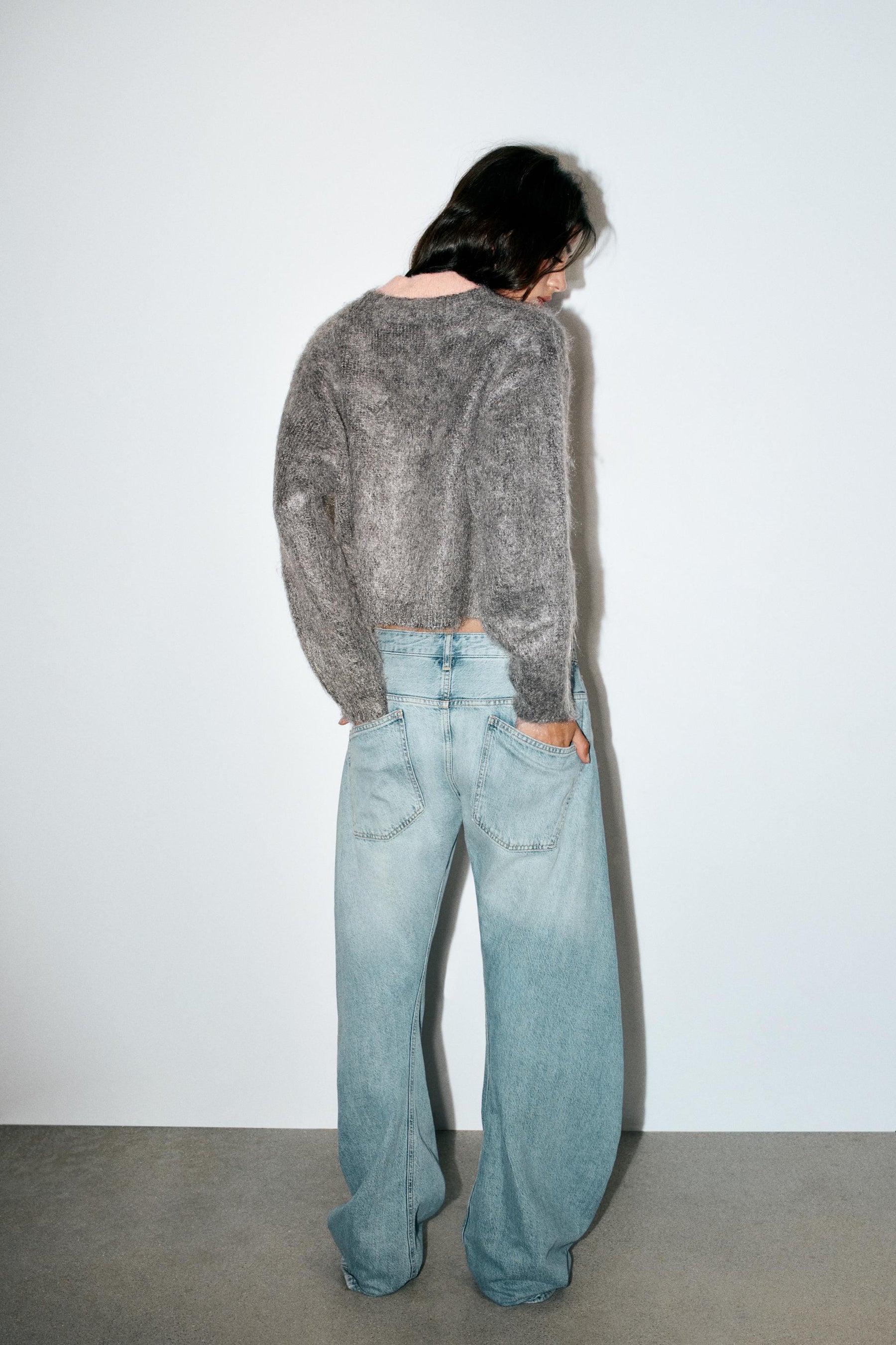 Checked Knit Cardigan