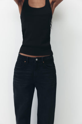 Wide-leg Full-length Jeans