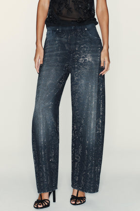 RHINESTONE BAGGY JEANS
