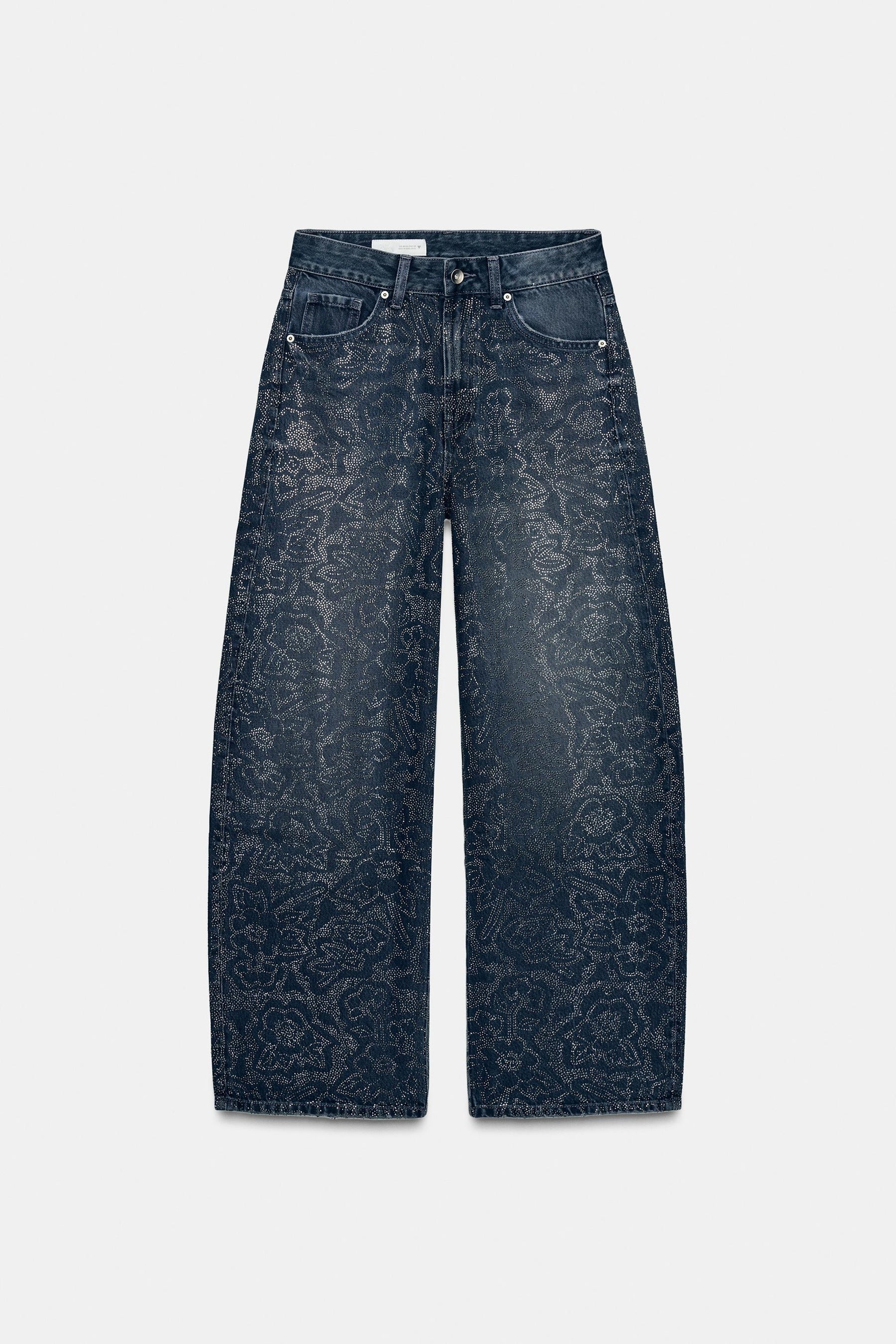 RHINESTONE BAGGY JEANS