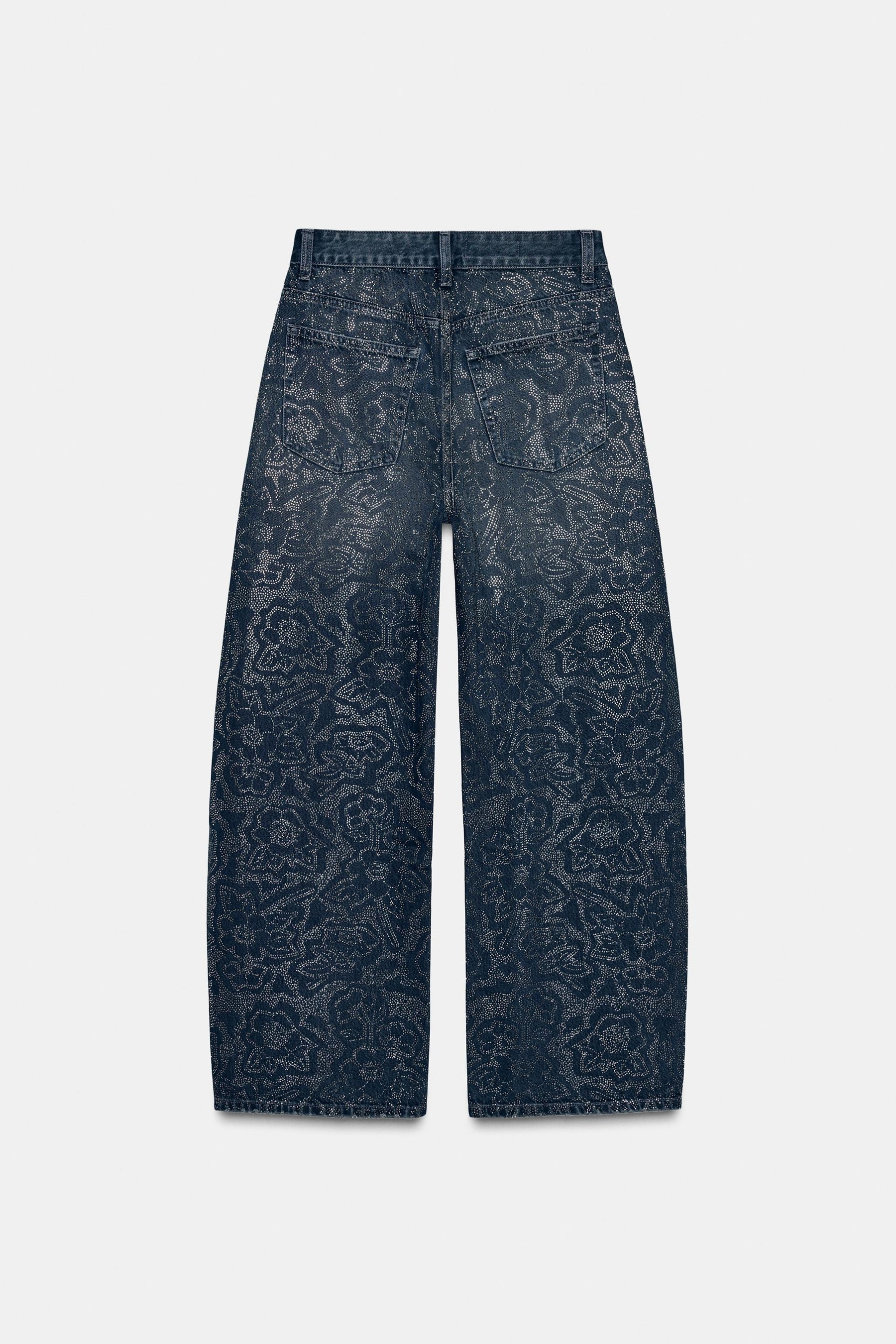 RHINESTONE BAGGY JEANS