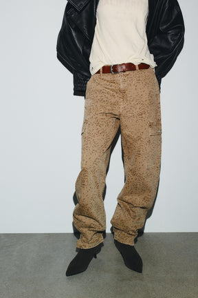 Animal Print Baggy Jeans