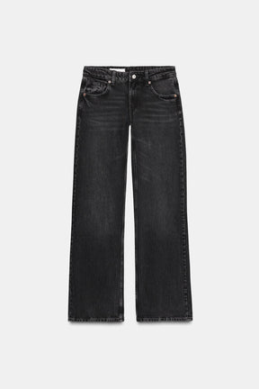 Low-Rise Wide Jeans