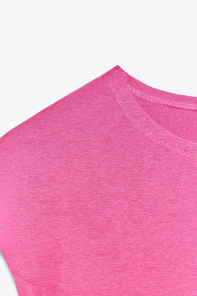 COTTON MODAL CROPPED SHIRT