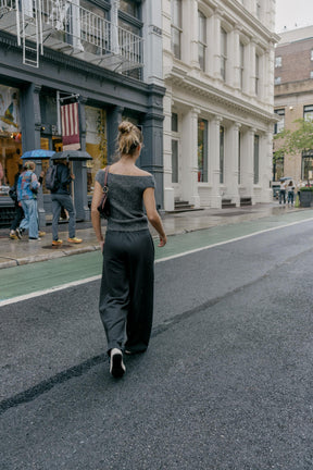 WASHED CONTRAST TROUSERS