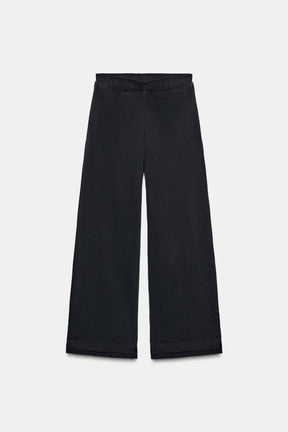 WASHED CONTRAST TROUSERS