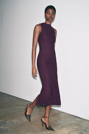 LONG CREPE DRESS - Image 1